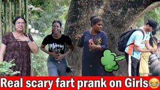 REAL SCARY FART PRANK ON GIRL'S// SCARY REACTION // ANTIC TV