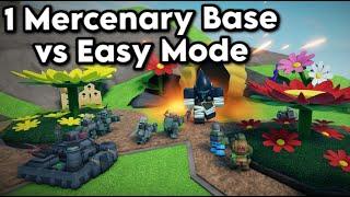 1 Mercenary Base vs Easy Mode | Tower Defense Simulator