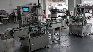 Linear filling and capping machine for essential oil bottle, automatic oil bottle filler and capper