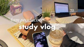 4am PRODUCTIVE STUDY VLOG pulling all-nighter, lots of studying, getting tired and making coffee