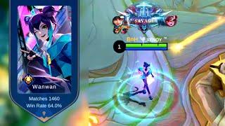 WANWAN M WORLD NEW SKIN SAVAGE ON FIRST GAME  - MOBILE LEGENDS (MLBB)