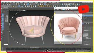 Concept of armchair modeling in 3ds max #3dsmax #sunilrawat3d #viralvideo