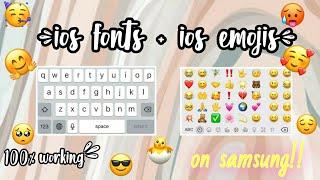 How we can get ios fonts and ios emojis on android (Samsung) || harshu's magic