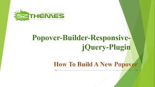 How To Build A New Popover With Pre-Built Designs–Popover Builder Responsive jQuery Plugin