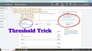 Google ads Threshold Method 2024 | Google ads Threshold Trick