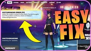 HOW TO FIX MATCHMAKING ERROR (#1) in Fortnite 2023