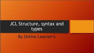 JCL structure, syntax and type #jcl #mainframes #learning #onlinelearning #selflearning #viral