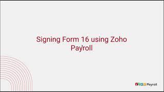 Expert Talk 2 | How to generate and issue Form-16 using Zoho Payroll