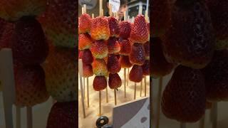 Tanghulu in Thailand! | FoodPleasure #strawberry #thailand #food #foodie