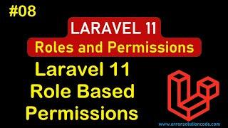 Laravel 11 Role Based Permissions | Laravel 11 Roles and Permissions