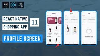 React Native Wine Shop App #11 - User Profile Screen