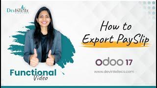 How to Export PaySlip in odoo | Export Employee payslip odoo