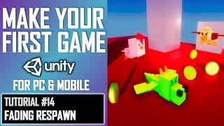 HOW TO MAKE YOUR FIRST GAME IN UNITY  #14 - FADING FOR RESPAWN  LESSON TUTORIAL  JIMMY VEGAS