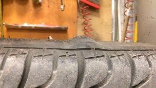 Пример ремонта вздутия на борте шины