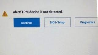 Alert! TPM device is not detected | Update Bios Dell inspiron 3501