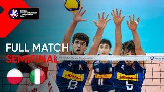 Full Match | Poland vs. Italy - CEV U22 Volleyball European Championship 2024 | Men SF