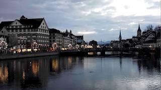 Ein Abendblick von der Dammsteg (Zürich) * 17-12-2017