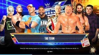Team CENA vs. Team LESNAR | 4v4 Tag Team Elimination | WWE 2K24