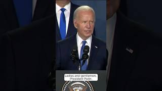 Biden mistakenly calls Zelensky 'President Putin' #biden #putin #Zelensky #president #PresidentBiden