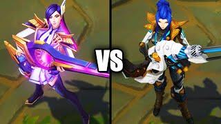 Battle Academia Caitlyn vs Pulsefire Caitlyn Legendary Skins Comparison (League of Legends)