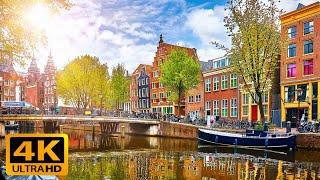 4k Ultra HD Video Relax Music, The Beauty Of Amsterdam With Relaxing Jazz Music For Stress Relief