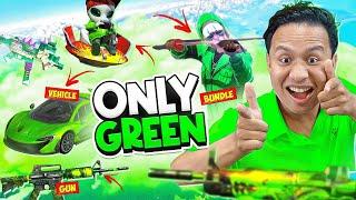 Free Fire But Only Green  Challenge  in Solo Vs Squad High Rank Lobby  Tonde Gamer