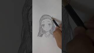 Drawing nezuko || anime drawing #shorts #anime #animeart #nezuko #demonslayer #drawing #sketch