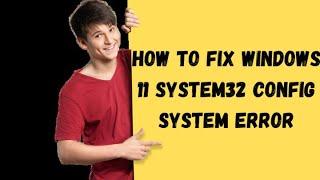 Fix Windows\System32\config\SYSTEM is missing or corrupt
