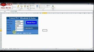 Hướng dẫn đọc Password PLC Mitsubishi bằng Excel