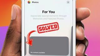 How to fix No Content available Photo Widget iOS 17|| Photo Widget No Content available iOS 16