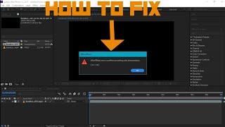 Quickly Fix Adobe After Effects | Error overflow converting ratio denominators.