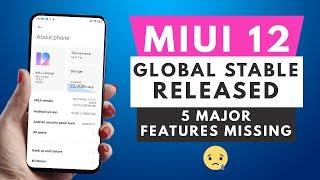  [FIRST] MIUI 12 Global Stable Released | MIUI 12.0.0.8 Missing Features हिंदी
