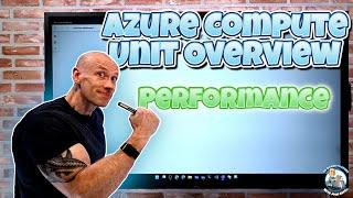 Understand Azure Processor Performance - Azure Compute Unit