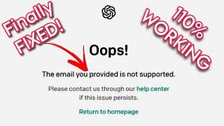 How To EASILY Fix "The Email You Provided is Not Supported" in Chat GPT /OpenAI