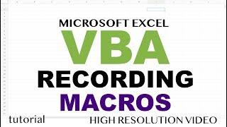 How to Use Excel Macros - VBA for Beginners, Recording - Part 9