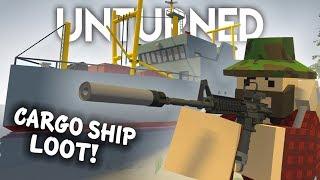 CARGO SHIP LOOT RUN! (Unturned Survival Roleplay #21)