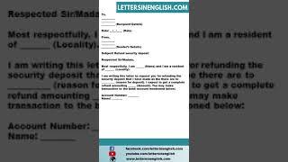 Security Deposit Refund Letter