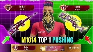 Pushing Top 1 Title In M1014 And SVD Solo Rank Push Tips and tricks #freefire