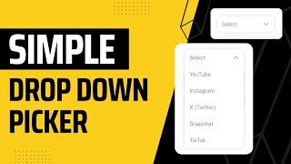 Simple Drop Down Picker - SwiftUI - Xcode 15