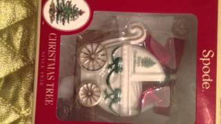 Spode Christmas Tree Baby's First Christmas Ornament Baby Carriage