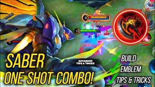 PRO SABER TUTORIAL 2021 | BEST BUILD FOR ONE SHOT! | Pro Guide - MOBILE LEGENDS