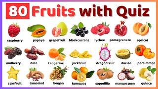 Fruits Name | 80 Fruits Name in English With Pictures | 80 Different Types of Fruits #fruits