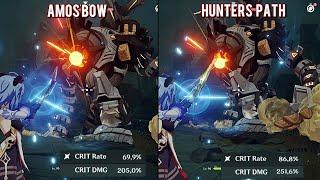 Ganyu - Amos Bow vs Hunter's Path - Weapon Comparison