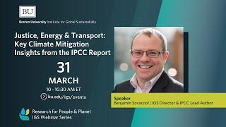 Justice, Energy & Transport: Key Climate Mitigation Insights from the IPCC Report