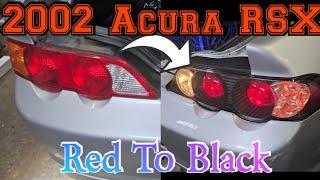 2002-2004  Acura RSX Spyder euro style Black taillights Remove bumper and install