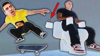 I SKATEBOARDED INSIDE A TOILET. (Skater XL)