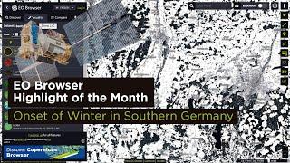 EO Browser Highlight of the Month – December 2023: Onset of Winter in Southern Germany