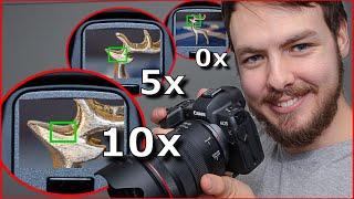 Nail Focus W 10x View Finder Zoom On Canons Mirrorless EOS R 