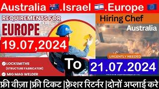 Australia  job Requirements,Israel Jobs,Free Requirements Update