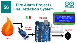 Fire Alarm Project / Fire Detection System Using Arduino With Code and Circuit || Proteus Simulation